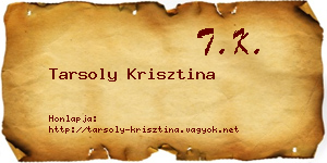 Tarsoly Krisztina névjegykártya