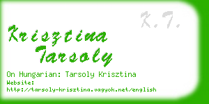 krisztina tarsoly business card